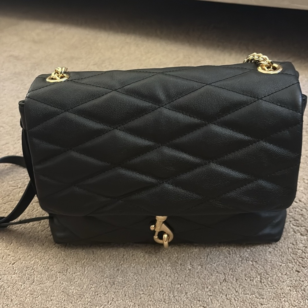 Rebecca Minkoff Black Quilted Leather Shoulder Bag - Picture 6 of 13